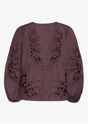 Magdalena bluse Seal Brown Sissel Edelbo 